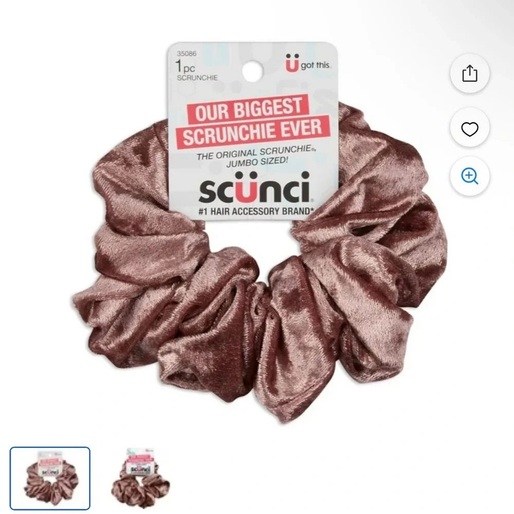 NWOT Scunci Jumbo Plush Velvet Oversized Scrunchie